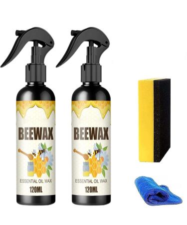 Natural Micro-Molecularized Beeswax Spray The Original Beeswax Spray Antique Furniture Cleaner Beeswax Furniture Polish for Furniture Floor (2pcs)