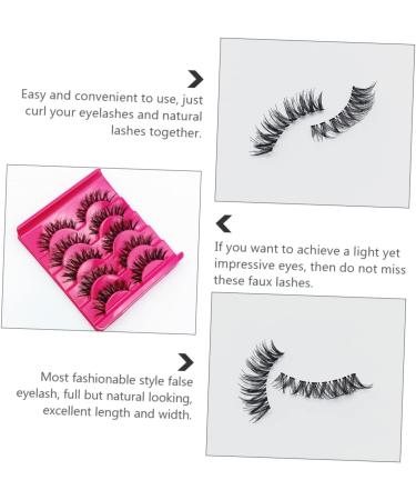 Angoily 120 Pairs Fake Eyelashes Dense Eyelash Eyelashes Extension Supplies Magnetic Eyelash False Lashes Fluffy Eyelash Fake Lash A539 Transparent Stem Set Transparent Stalk Handmade Hair - Buy Online on GoSupps.com