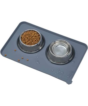 Hoki Found Waterproof Silicone Pet Feeding Mat | Multiple Sizes & Colors for Dogs, Cats & More | 19 x 12 Gray - Buy Online on GoSupps.com
