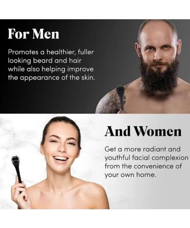 Dermaroller Hair 1.5 mm - Dermaroller Face Dermaroller Hair with 540 Stainless Steel Micro Needles Derma Roller for Microneedling Beard Growth for Scars Wrinkles - Buy Online on GoSupps.com