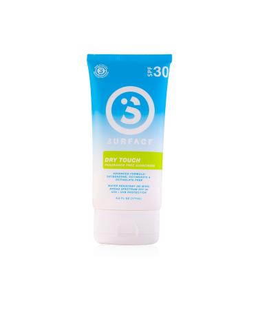 Surface Dry Touch Sunscreen Lotion - Light  Clean  Fragrance Free  Reef Friendly (Oxybenzone  Octinoxate  Octisalate FREE) SPF30 Broad Spectrum UVA/UVB Protection  Cruelty & Paraben Free  Water & Sweat Resistant(80 Min) ...