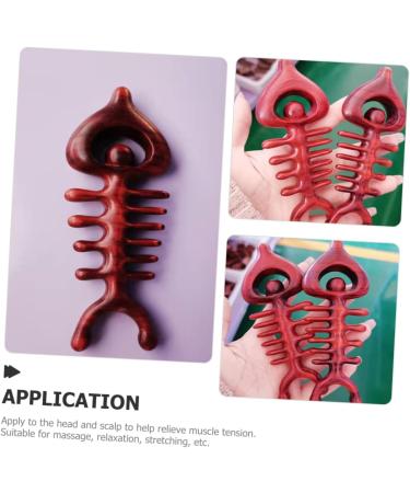 Buy Minkissy Herringbone Wooden Massage Comb | Creative Body & Face Massage Tool | Rosewood Hair Comb for Relaxation - Buy Online on GoSupps.com