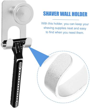 Cabilock 10 pcs No Hook Shaving Rack - Aluminum Hanging Hooks for Bathroom Razor & Bathrobe Storage Ideal for Men - Buy Online on GoSupps.com