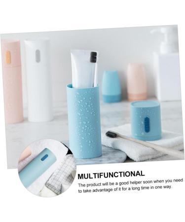 Tovinanna Travel Toothbrush Set - 2 Plastic Toothbrushes & Storage Case - Portable Toothpaste & Toothbrush Holder - Ideal for International Shipping - Buy Online on GoSupps.com