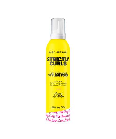 Marc Anthony Curl Enhancing Styling Foam, Extra Hold, Strictly Curls - Vitamin E & Silk Proteins Transforms Frizzy Hair To Full, Shiny, Defined Curls - Sulfate-Free Anti-Frizz Styling Mousse Product