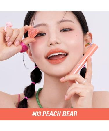MILKTOUCH Glossy Jelly O Lip Tint (Peach Bear) - Intense Pigment Formula for Clear & Syrupy Finish, Long-Lasting Candy-Coated Gloss - 0.15 fl.oz - Buy Online on GoSupps.com