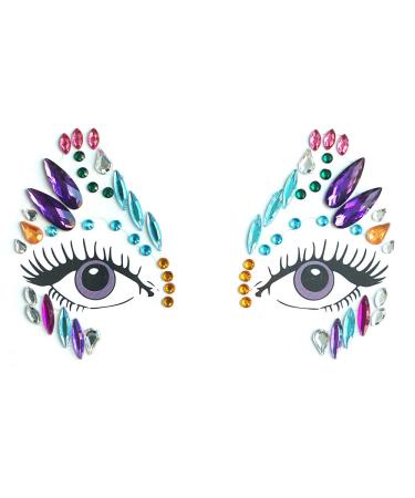 6 Sets Women's Face Jewels Gems Crystals | Stick-on Temporary Face Gems for Festival & Party Makeup - Buy Online on GoSupps.com