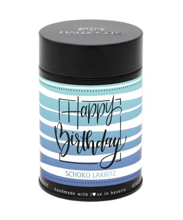 Hallingers Happy Birthday Gourmet Licorice 150g - Perfect Gift for Mother's Day & Father's Day | Spiced Chocolate Treats & Birthday Congratulations - Buy Online on GoSupps.com