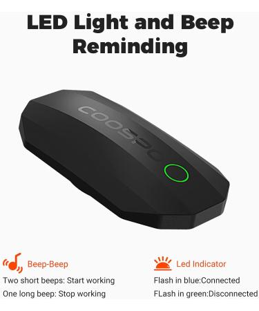 Coospo Bluetooth Heart Rate Monitor Chest Strap - H808s Black-Blue | ANT+ BLE HRM for Running, Cycling, Gym | IP67 Waterproof - Buy Online on GoSupps.com