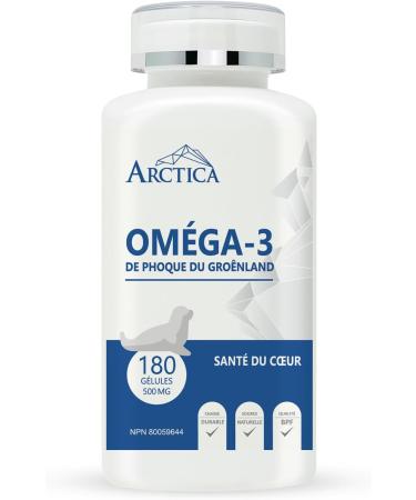 Arctica Harp Seal Oil Omega-3 Capsule Heart Health 500 mg 180 softgels - Buy Online on GoSupps.com