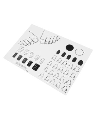 Nail Mat Silicone Nail Practice Mat for Manicure Nail Manicure Tools Stamping Mat Nail Sticker Guide for Nail Sticker Printing White