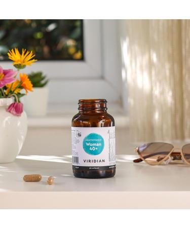 Viridian - Woman 40+ Multivitamin - 60 Veg Capsules | for Women Over 40 | Balanced B Vitamins & Phytonutrients for Energy & Well-Being | Non-GMO No Fillers | Formulated by Nutritionists | Vegan - Buy Online on GoSupps.com