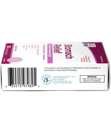 Quality Choice Pink-Bismuth Chewable Tablets - 30 Tablets per Box (Pack of 6) - Buy Online on GoSupps.com