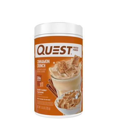 Quest Nutrition Cinnamon Crunch Protein Powder, High Protein, Low Carb, Gluten Free, Soy Free, 25.6 Ounce (Pack of 1) Cinnamon Crunch 1.6 Pound (Pack of 1)