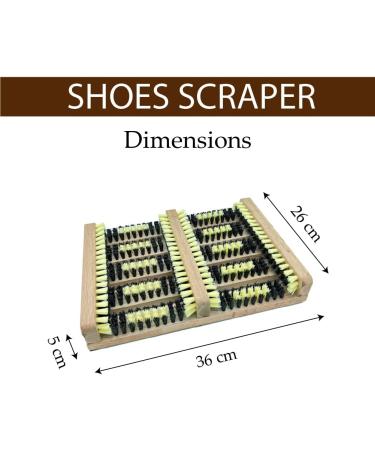 Galvog Boot Scraper Wooden Rub Mat Outdoors | All Weather Heavy Duty Shoe Scrubber Brushes Garden Kitchen Patio Carpet Doormats | Extra Wide Boot Buddy Mud Snow Scrubbing Cleaner - Buy Online on GoSupps.com
