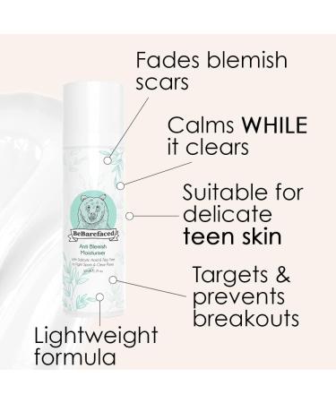 Acne Treatment Acne Cream Moisturiser - Spot Cream Spot Treatment for Face with Tea Tree Oil and Salicylic Acid BHA - Anti Blemish Face Moisturiser + Milia Treatment - Buy Online on GoSupps.com