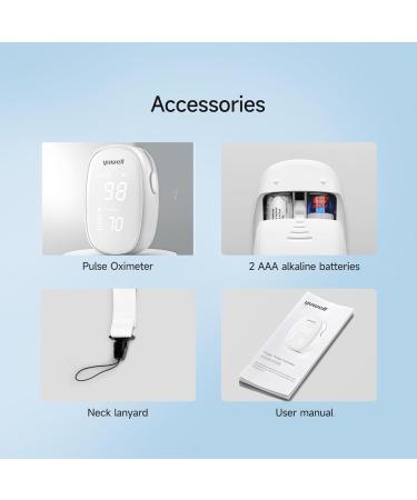 Yuwell Pulse Oximeter YX102 - Accurate Oxygen Saturation & Heart Rate Monitor Fingertip Device with Batteries Included - International Shipping - Buy Online on GoSupps.com