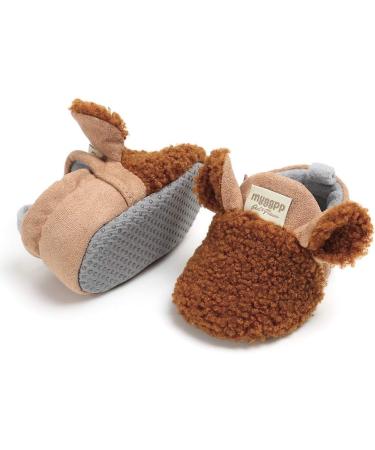 RVROVIC Baby Boys Girls Plush Snow Boots | Bowknot Anti-Slip Warm Fleece | Infant Toddler Prewalkers 0-6 Months | Brown - Buy Online on GoSupps.com