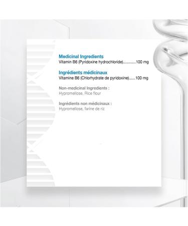 Biogenique Vitamin B6 100 mg - 60 Capsules B6 Pyridoxin - Supports Energy Production & Metabolism - 2 Months Supply Vitamin B6 Supplement Made in Canada Non-GMO Vegan - Buy Online on GoSupps.com