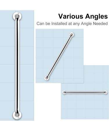 YF Bathroom Safety Grab Bar Stainless Steel (2-Pack) Shower Grab Handle Security Grab Handrail for Bathtub Shower Toilet 24 inch - Buy Online on GoSupps.com