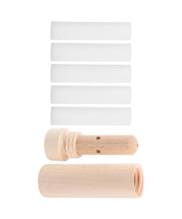 Healifty Essential Oil Blank Nasal Inhaler Refillable Wood Empty Inhaler for Aromatherapys Blank Nasal Inhalers Tubes Fragrance Sniffing Tubes
