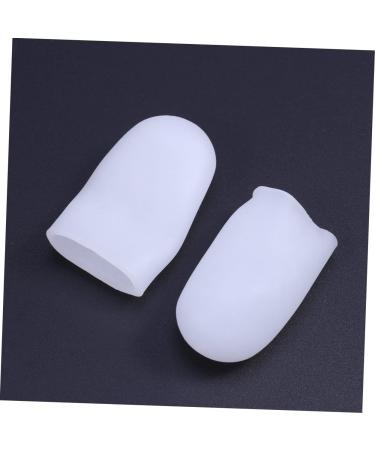 Buy Minkissy 2 PC Toe Caps - Toe Sleeve & Corn Protectors White Size 2 | Comfortable Foot Care for All - Buy Online on GoSupps.com