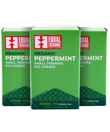 Equal Exchange Organic Caffeine Free Peppermint Tea, 20-Count (Pack of 3) Peppermint 20 Count (Pack of 3)