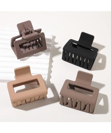 Square Matte Hair Claw Clips for Women - Strong Hold Jaw Clip for Thick Thin Hair - Non-slip Styling Accessories - Medium Size - Buy Online on GoSupps.com