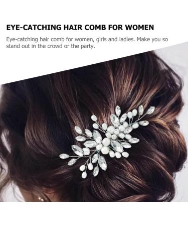 ifundom Bride Hair Comb Lightweight Metal Bride Hair Comb Sparkling Hair Piece Wedding Party Hair Accessory - Buy Online on GoSupps.com