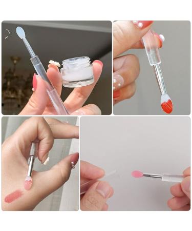 Beavorty Makeup Silicone Lip Brush Set - 6pcs Lidded Lipstick Applicators for Lip Cream & Eyeshadow | International Shipping - Buy Online on GoSupps.com