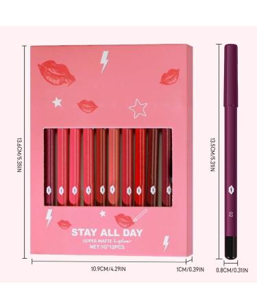  G n rique Lip Pencil | 12 Long-Lasting Smudge-Proof Colors - Long-Lasting Lip Liner - For Women Girls Teens Wives Friends Family Sisters Birthdays Christmas Parties - Buy Online on GoSupps.com