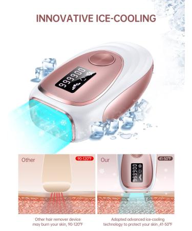 Rose IPL Hair Removal Device with Cooling System | Upgraded to 999,900 Flashes | Permanent Hair Removal for Women & Men - Shop Now! - Buy Online on GoSupps.com