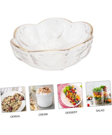 Alipis 3 Pcs Glass Bowl Fruit Decor Soup Cereal Bowl Salad Serving Plate Kitchen Container Pearlescent 11.5x11.5cm x3pcs Transparentx3pcs - Buy Online on GoSupps.com