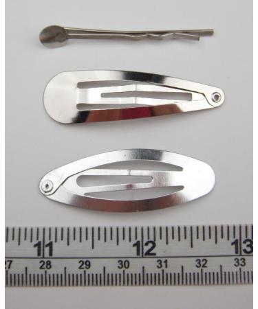 DIY Hair Clip Kit - 35pcs Assorted Size & Design Alligator, Barrette, Snap, Bobby Pin Clips with Container - Buy Online on GoSupps.com
