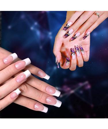 500 Pieces Acrylic False Nails Set - Half Cover Coffin Shape Tips | Artificial Nail Tips for Salons & DIY - 10 Sizes Available - Buy Online on GoSupps.com