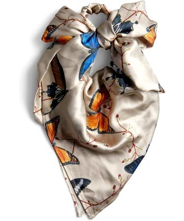 Kitsch RetroButterfly Elastic Hair Bandana for Women - Stylish Satin Scarf Headband | Trendy Hair Bandana & Headband for Women - Buy Online on GoSupps.com