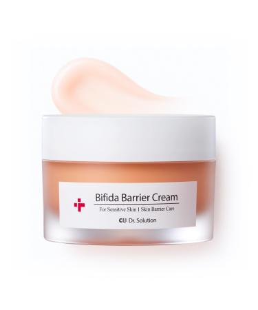CU DR. SOLUTION Bifida Barrier Cream Moisturizing CUSKIN Korean Moisturizer Skincare with Ceramide NP Squalane and Hyaluronic Acid for Hydration and Skin Elasticity 50ml (1.69 Fl. Oz.)