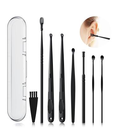 Ear Wax Removal Tool  8 Pcs Ear Pick Ear Wax Removal Kit  Ear Cleansing Tool Set  Earwax Removal with a Cleaning Brush and Storage Box