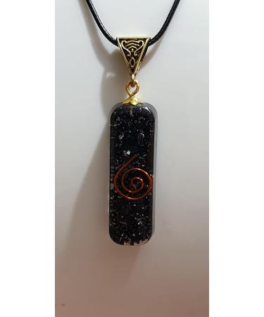 Black Tourmaline Orgone Pendant - Powerful Reiki Protective Energy Necklace - Buy Online on GoSupps.com