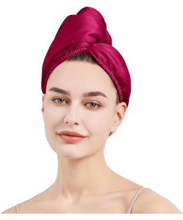 Buy Holiberty Coral Velvet Hair Drying Cap - Ultra Absorbent Fast Drying Towel Wrap for Women & Girls - Perfect for Long Curly Hair (Wine Red) - International Shipping Available - Buy Online on GoSupps.com