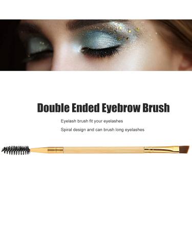 Double-Sided Eyebrow & Eyelash Brush | Premium Craftsmanship Eye Makeup Brush for Parties | Wood Color - Buy Online on GoSupps.com