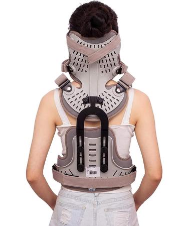 JLASER Thoracic Full Back Brace - Adjustable Cervical Orthosis for Neck & Vertebrate Rehabilitation Support - Buy Online on GoSupps.com