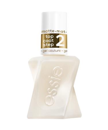 Essie Gel Couture Long-Lasting Nail Polish, 8-Free Vegan, Clear, Matte Top Coat, 0.46 fl oz 03 gel couture top coat matte 0.46 Fl Oz (Pack of 1)