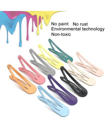 Elegant 2 Inch Metal Snap Barrettes for Girls - Cute Candy Color Hair Clips for Kids, Teens, and Women - Aesthetic Hair Accessories for Fine/Thick Hair - Buy Online on GoSupps.com