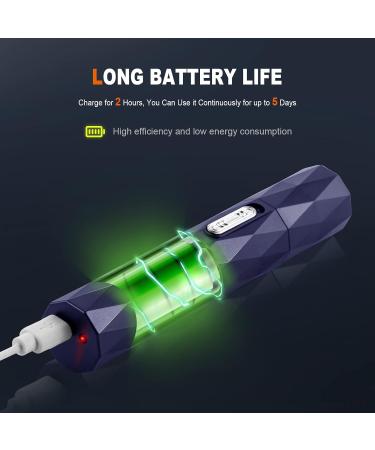 CABLE4U 2021 Rechargeable Nose & Ear Hair Trimmer Scissors - Waterproof Easy Clean Painless Double-Edged Blade - Blue - Buy Online on GoSupps.com