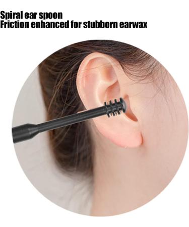 Cyrank Ear Cleaning Kit - Portable Ear Wax Removal Tool Set in Black - Buy Online on GoSupps.com