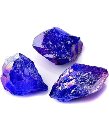 Natural Crystal Raw Stone Electroplate Quartz Specimens Rough Collectibles Raw Gemstone Fish Tank Decoration Gift Home Goods (Color : Blue Size : 1PC) 1PC Blue - Buy Online on GoSupps.com