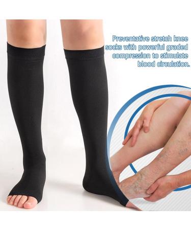 Shop Medical Compression Stockings for Women & Men - Graded Support for Varicose Veins & Edema | Anti-Thrombosis Socks in Black Size L - Buy Online on GoSupps.com