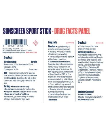 50 Sunscreen Sport Stick - Broad Spectrum SPF 50 Water & Sweat Resistant Portable Face & Body Protection - Buy Online on GoSupps.com