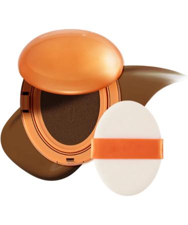 Fond de teint cushion Ai Filter Couvrance totale naturelle Correcteur hydratant semi-mat Waterproof longue tenue Pour femmes et jeunes filles au quotidien Chestnut